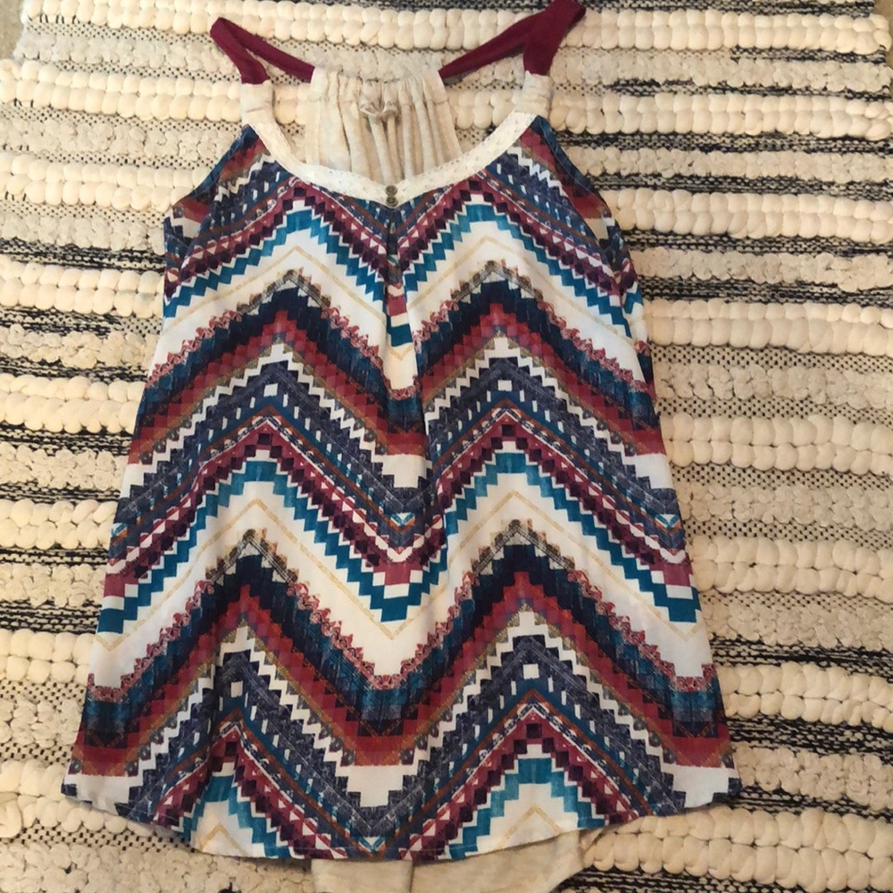 REWIND Aztec Print Tank Top
